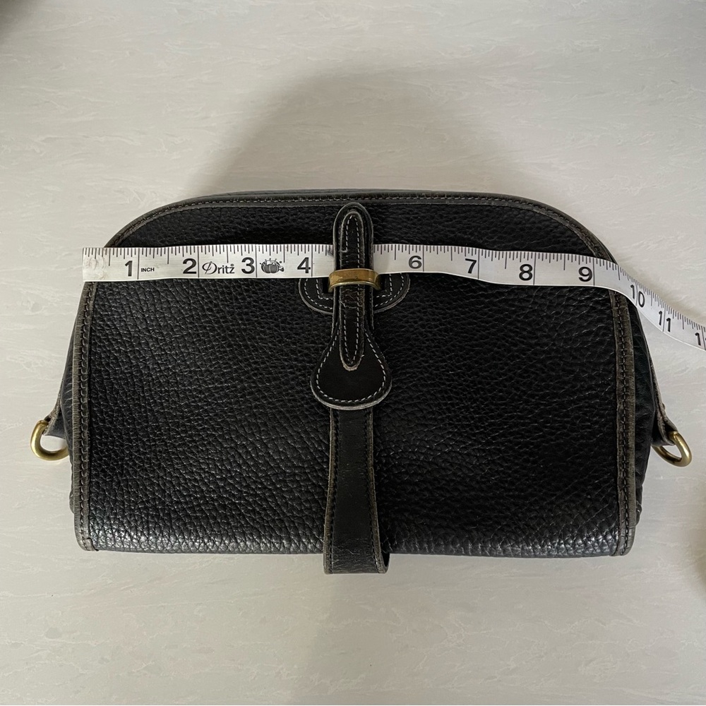 Dooney & Bourke- Vintage Black Leather Flap Crossbody Bag - Picture 8 of 11